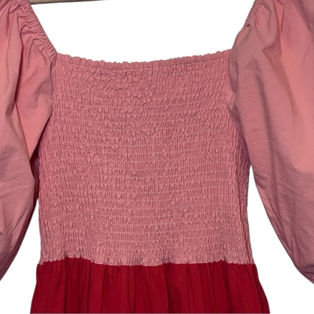 RHODE Eloise Strawberry Ruched Balloon Sleeve
Color block Tiered Dress Size S - Picture 8 of 16